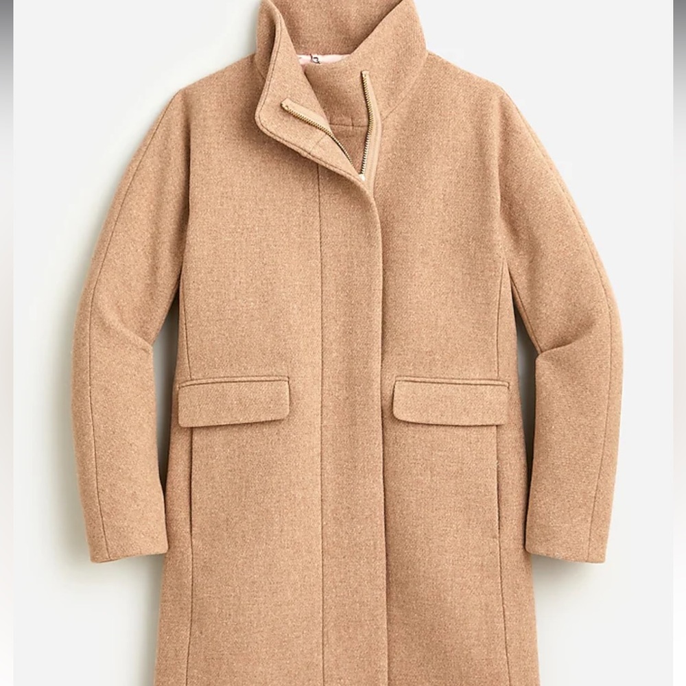 J. Crew Camel Tan Wool Blend Pea Coat